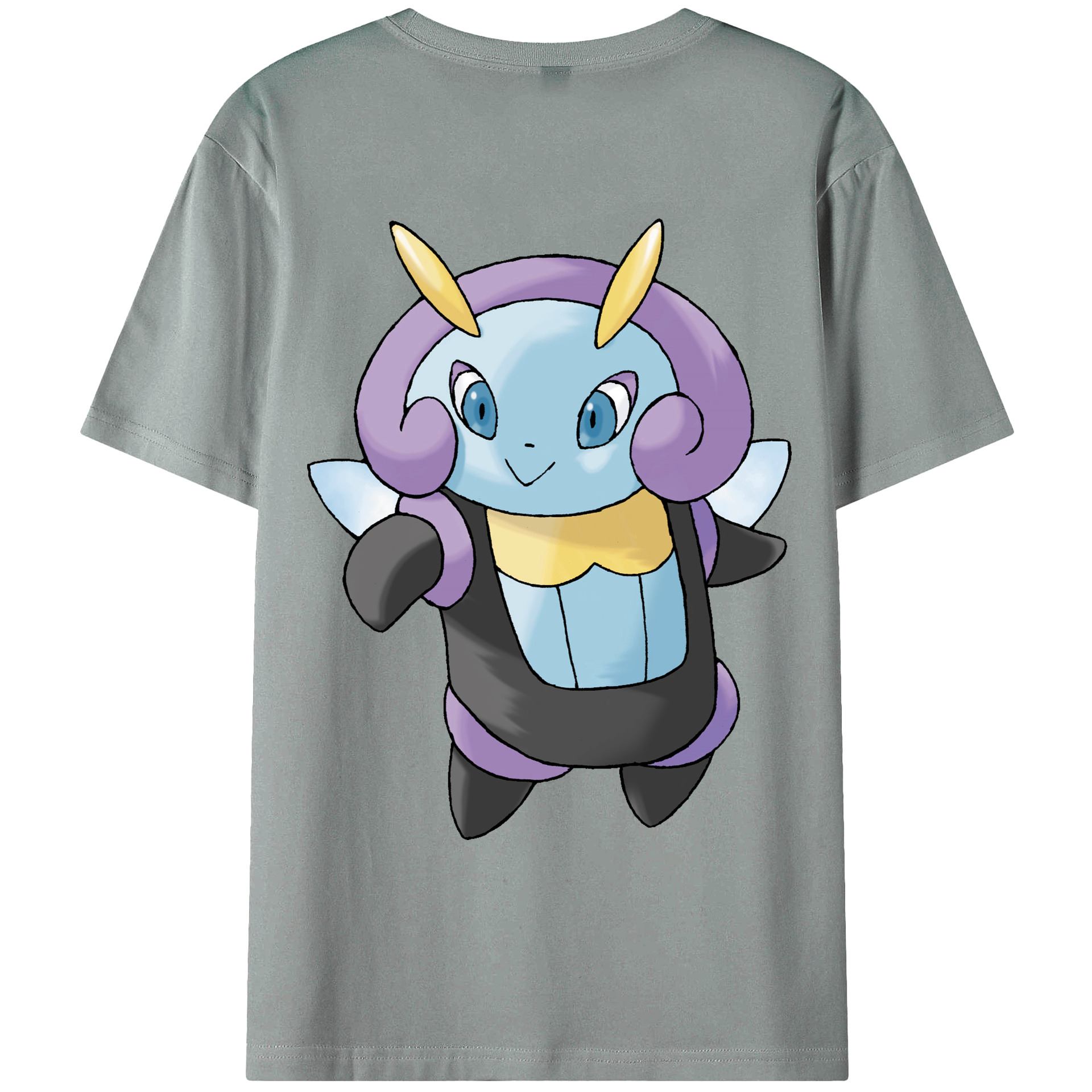（画像用） ポケットモンスター Pokémon 綿100％ メンズ半袖Tシャツ（バックプリント） 通気性